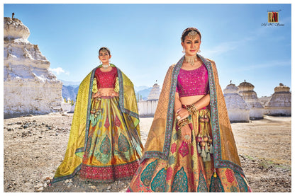 7101-7107 Mn Satin Lehenga Choli