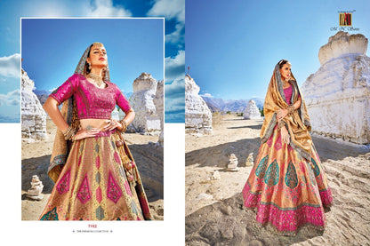 7101-7107 Mn Satin Lehenga Choli