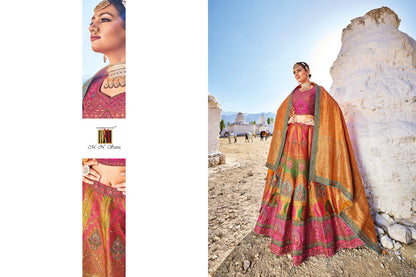 7101-7107 Mn Satin Lehenga Choli