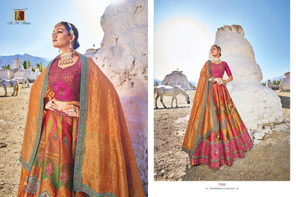 7101-7107 Mn Satin Lehenga Choli