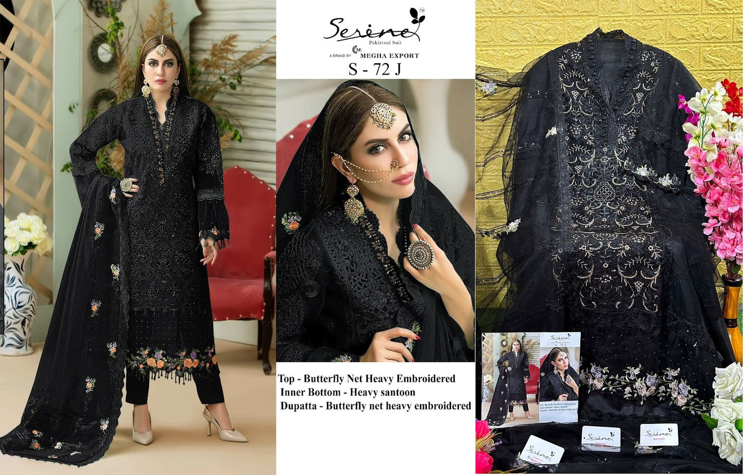 72 Ij Serine Net Pakistani Salwar Suits