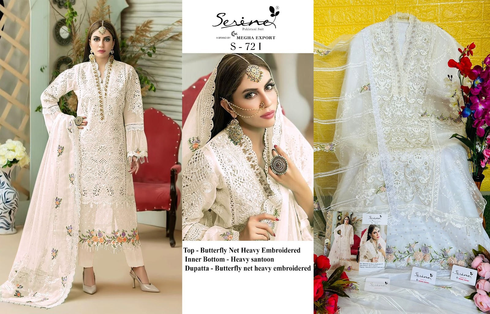 72 Ij Serine Net Pakistani Salwar Suits