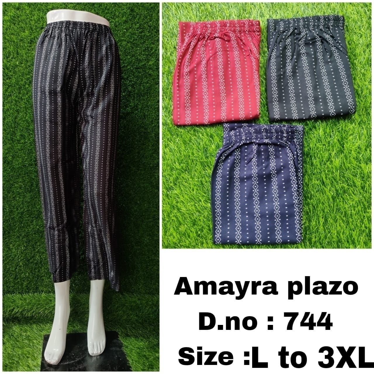 744 Zoya Rayon Branded Palazzo