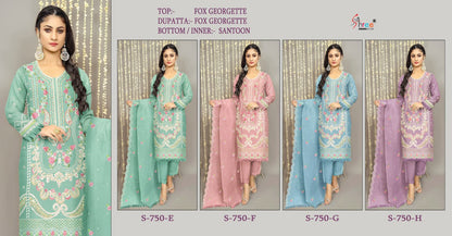 750 Shree Fabs Fox Georgette Pakistani Salwar Suits