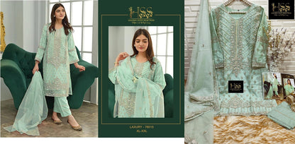76014-76017 Hss Creation Organza Pakistani Readymade Suits