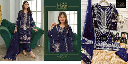 76014-76017 Hss Creation Organza Pakistani Readymade Suits