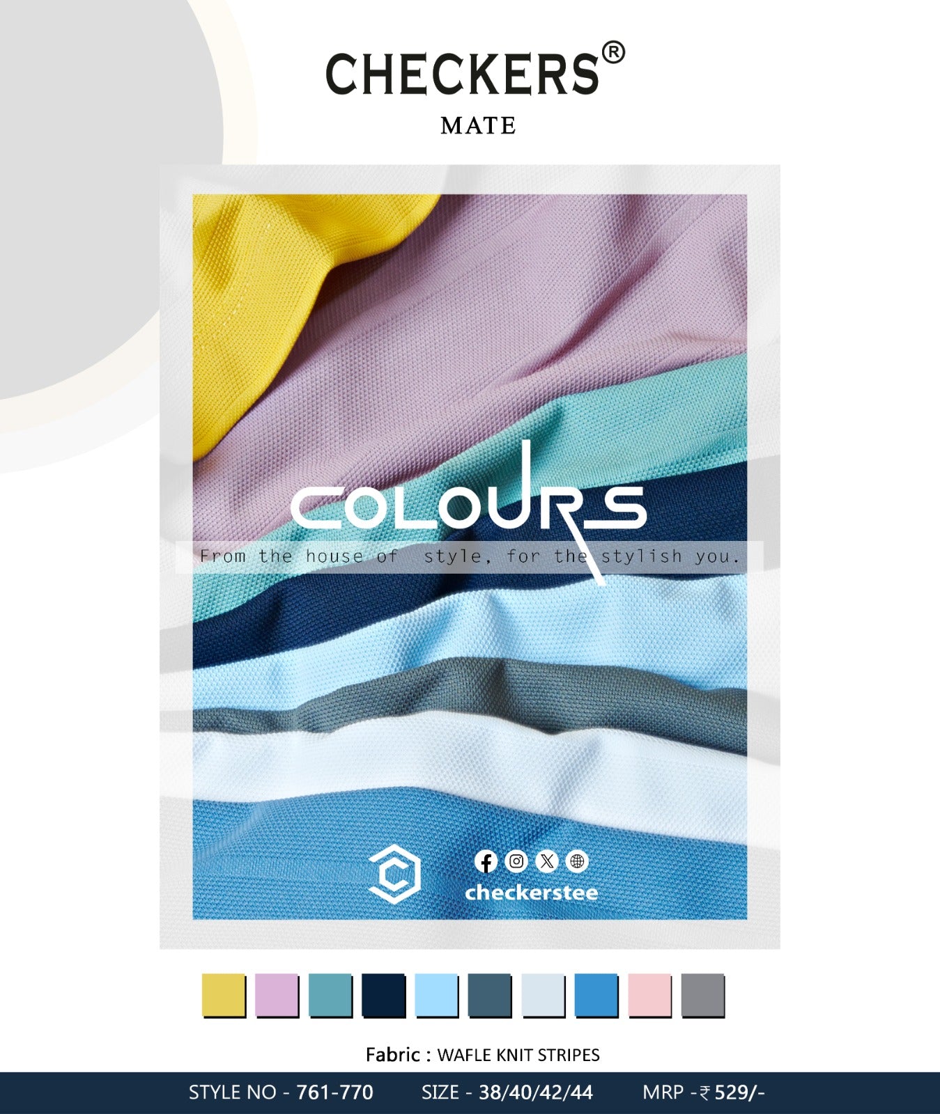 761-770 Checkers Waffle Knit Mens Tshirts