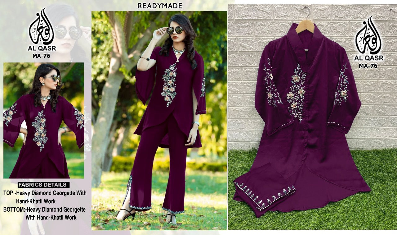 76 Al Qasr Georgette Top Bottom Set