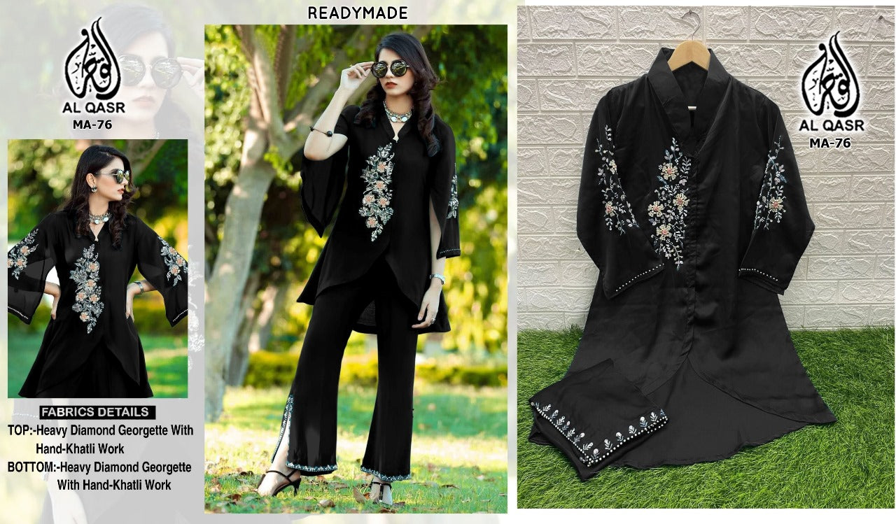 76 Al Qasr Georgette Top Bottom Set