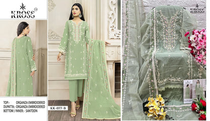 77 Kross Kulture Organza Pakistani Salwar Suits