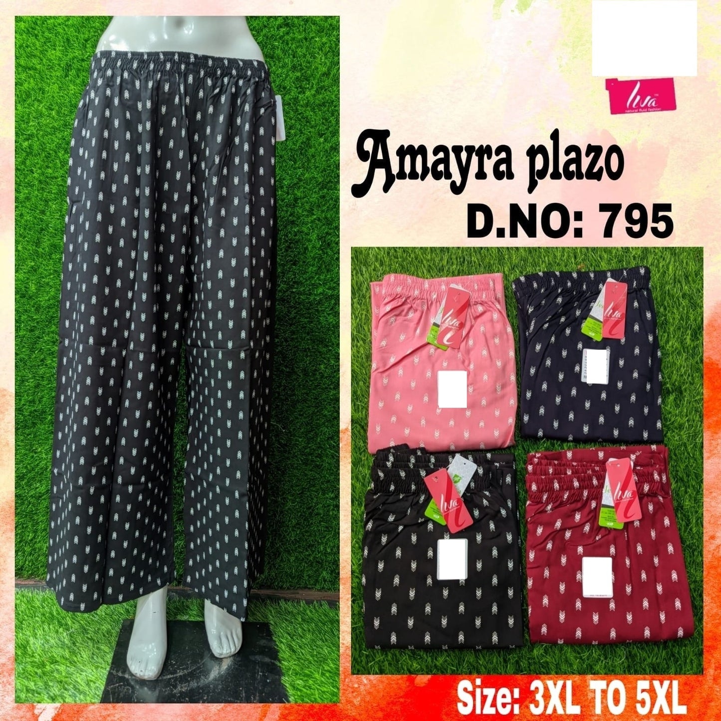 79596-74826 Zoya Rayon Branded Palazzo