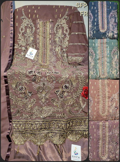 802 Safa Creation Georgette Pakistani Salwar Suits