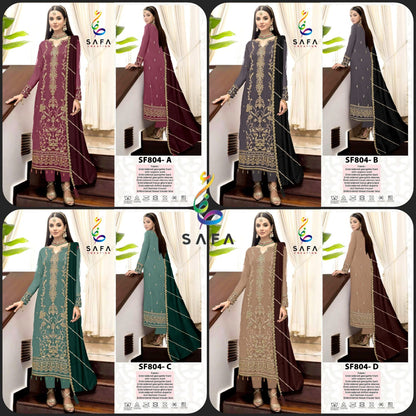 804 Safa Creation Georgette Pakistani Salwar Suits