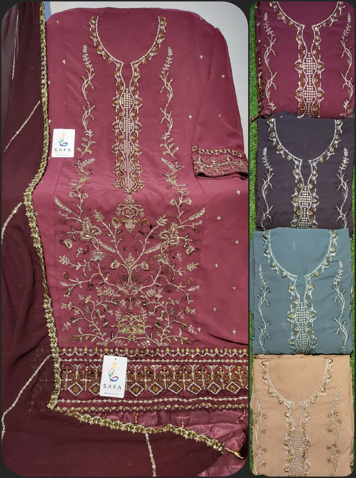 804 Safa Creation Georgette Pakistani Salwar Suits