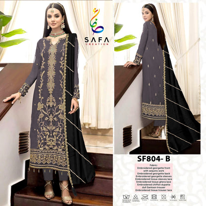 804 Safa Creation Georgette Pakistani Salwar Suits
