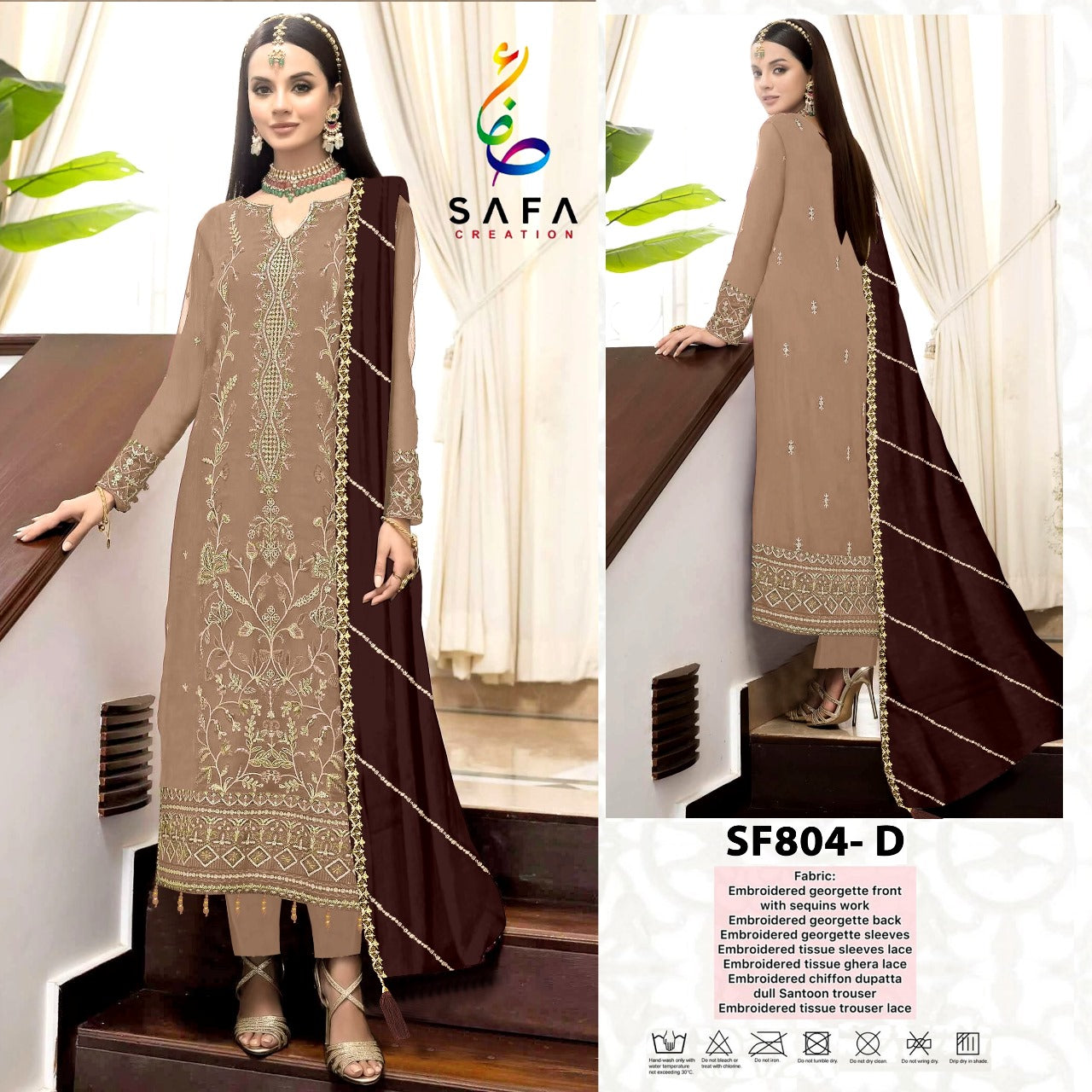 804 Safa Creation Georgette Pakistani Salwar Suits