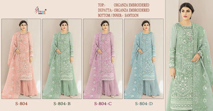 804 Shree Fabs Organza Pakistani Salwar Suits