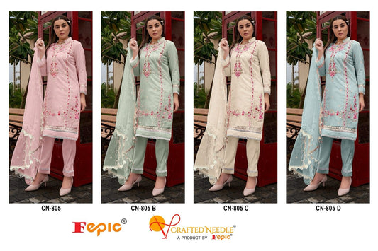 805 Crafted Needle Organza Pakistani Readymade Suits