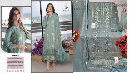 805 Safa Creation Georgette Pakistani Salwar Suits