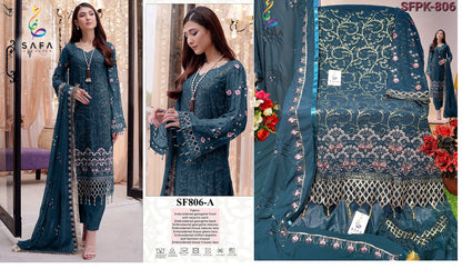 806 Safa Creation Georgette Pakistani Salwar Suits