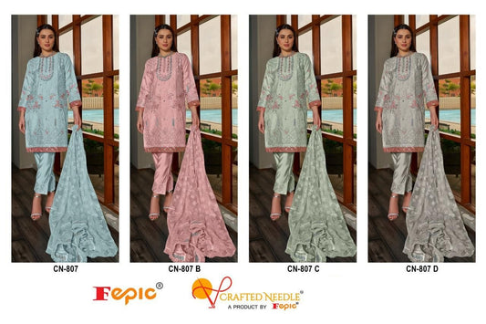 807 Crafted Needle Organza Pakistani Readymade Suits