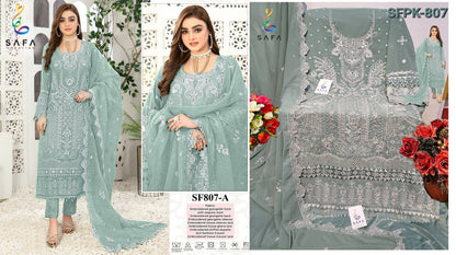 807 Safa Creation Georgette Pakistani Salwar Suits
