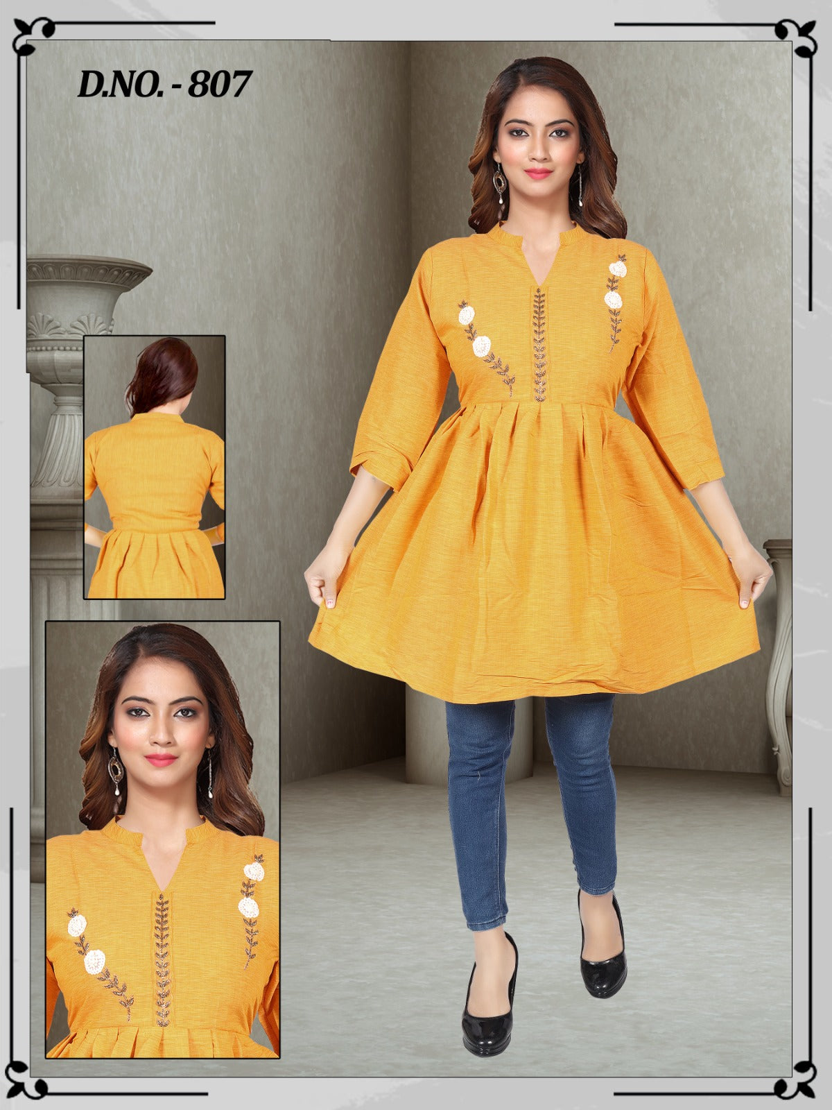807 Trahul Slub Fancy Tops
