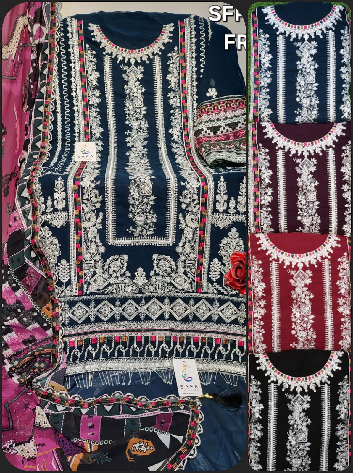809 Safa Creation Georgette Pakistani Salwar Suits