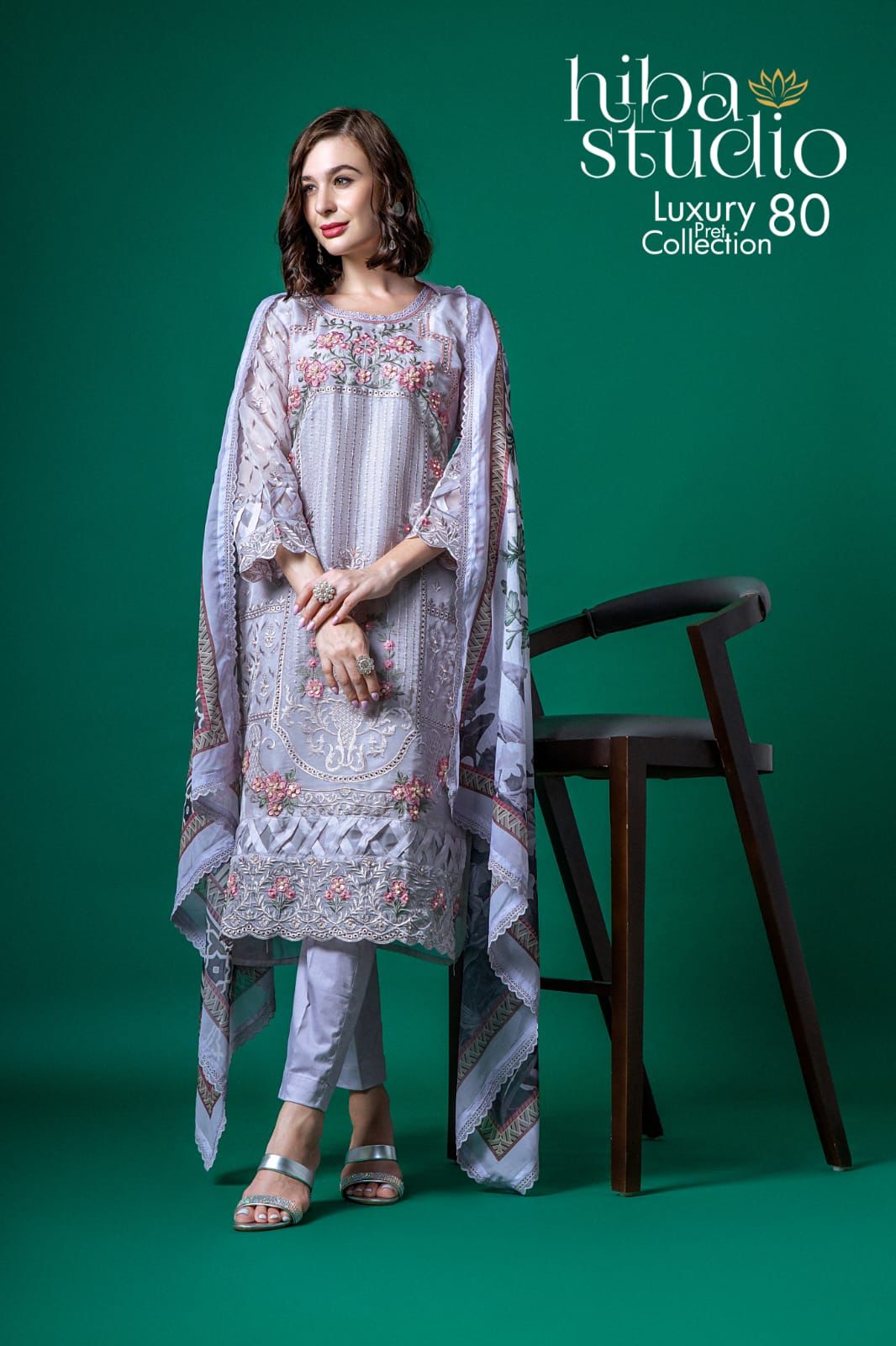 80 Hiba Studio Organza Pakistani Readymade Suits