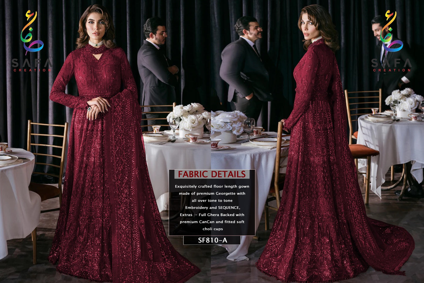 810 Safa Creation Georgette Pakistani Salwar Suits
