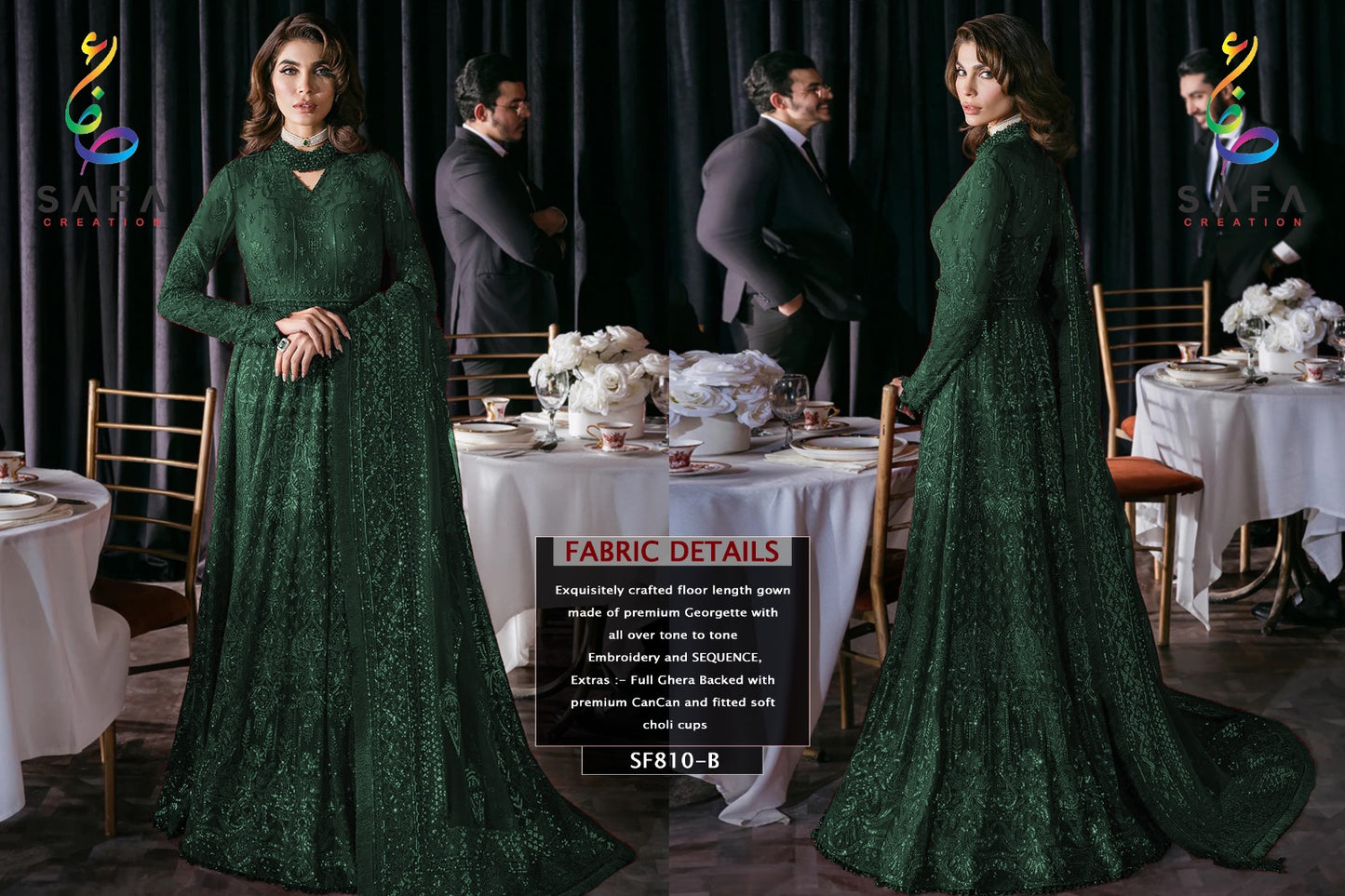 810 Safa Creation Georgette Pakistani Salwar Suits