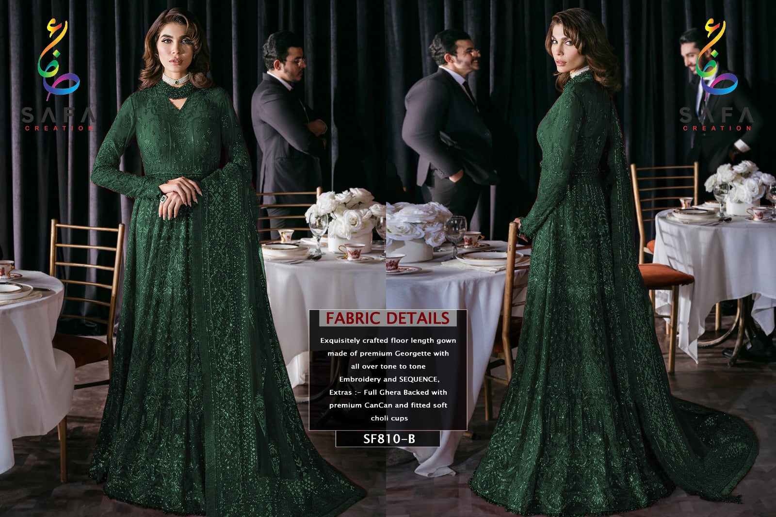 810 Safa Creation Georgette Pakistani Salwar Suits