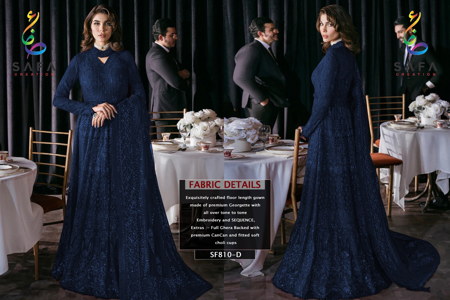 810 Safa Creation Georgette Pakistani Salwar Suits