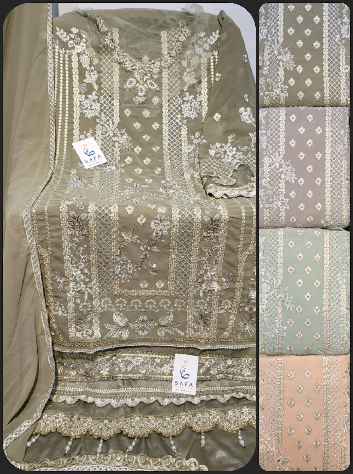813 Safa Creation Georgette Pakistani Salwar Suits