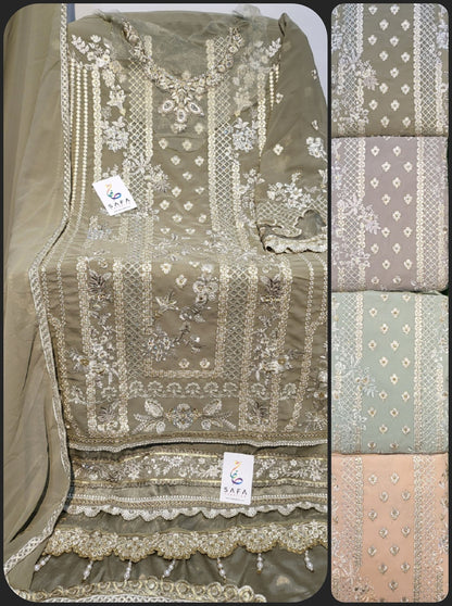 813 Safa Creation Georgette Pakistani Salwar Suits