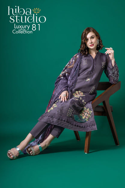 81 Hiba Studio Organza Pakistani Readymade Suits