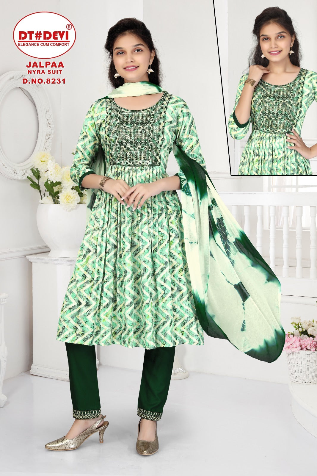 8231-Jalpa Dt Devi Rayon Readymade Pant Style Suits