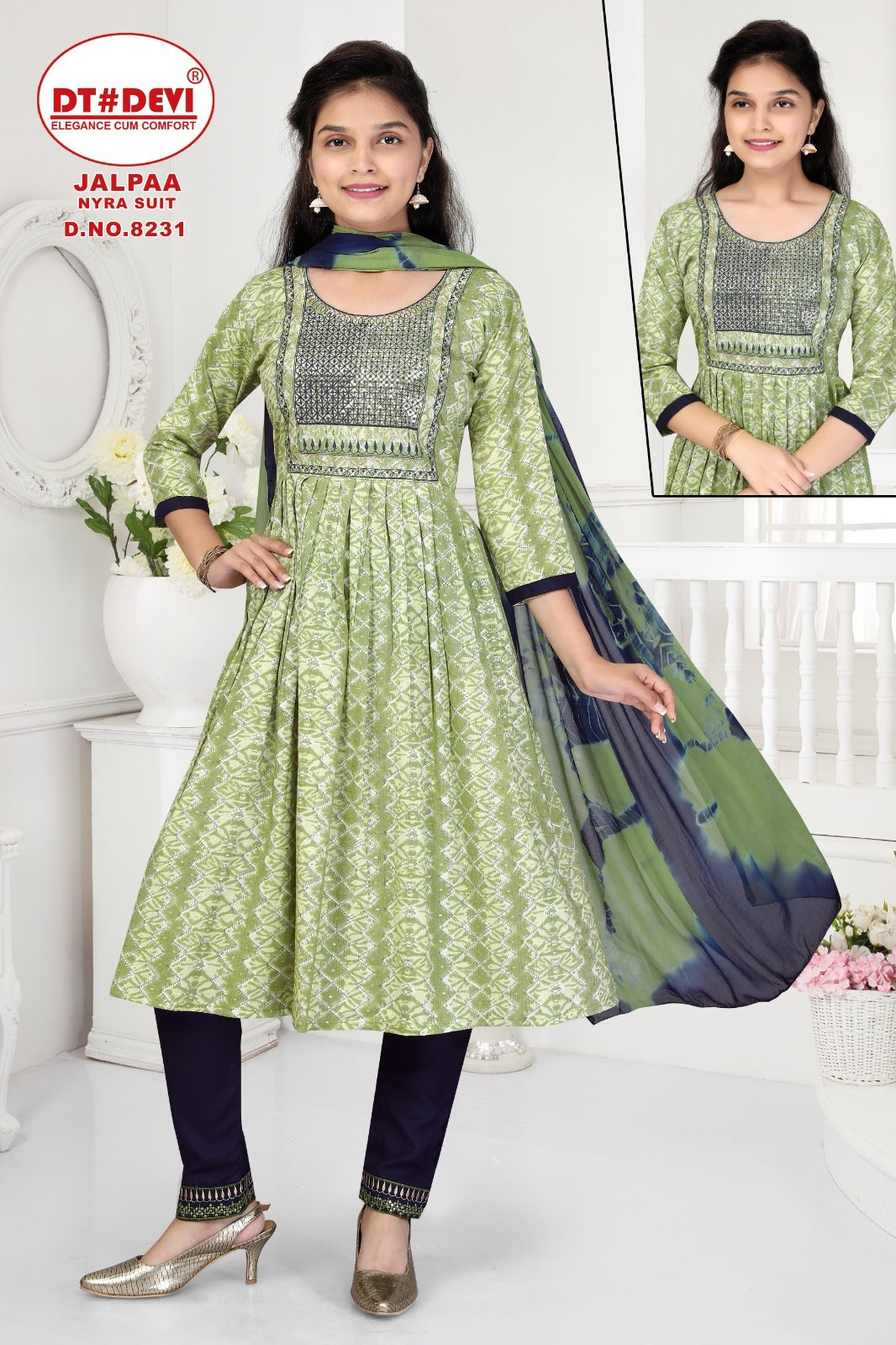 8231-Jalpa Dt Devi Rayon Readymade Pant Style Suits