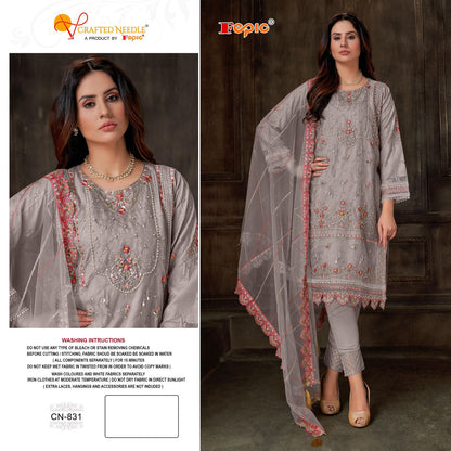 831 Crafted Needle Organza Pakistani Readymade Suits