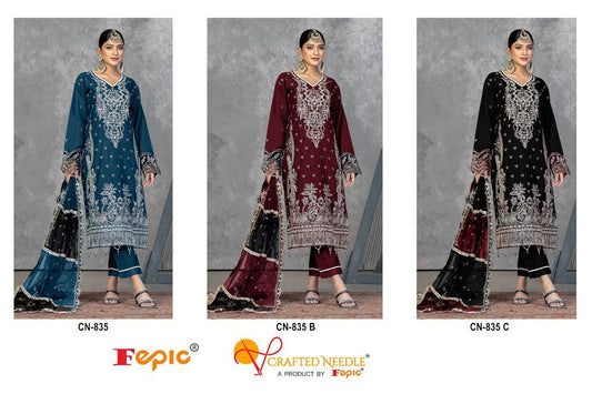 835-Fepic Crafted Needle Organza Pakistani Readymade Suits
