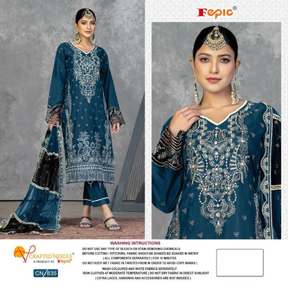 835-Fepic Crafted Needle Organza Pakistani Readymade Suits