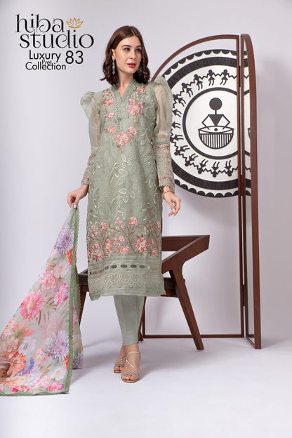 83 Hiba Studio Organza Pakistani Readymade Suits