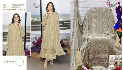846-New Shree Fabs Fox Georgette Pakistani Salwar Suits