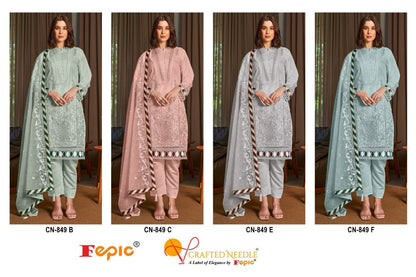 849 Crafted Needle Organza Pakistani Readymade Suits