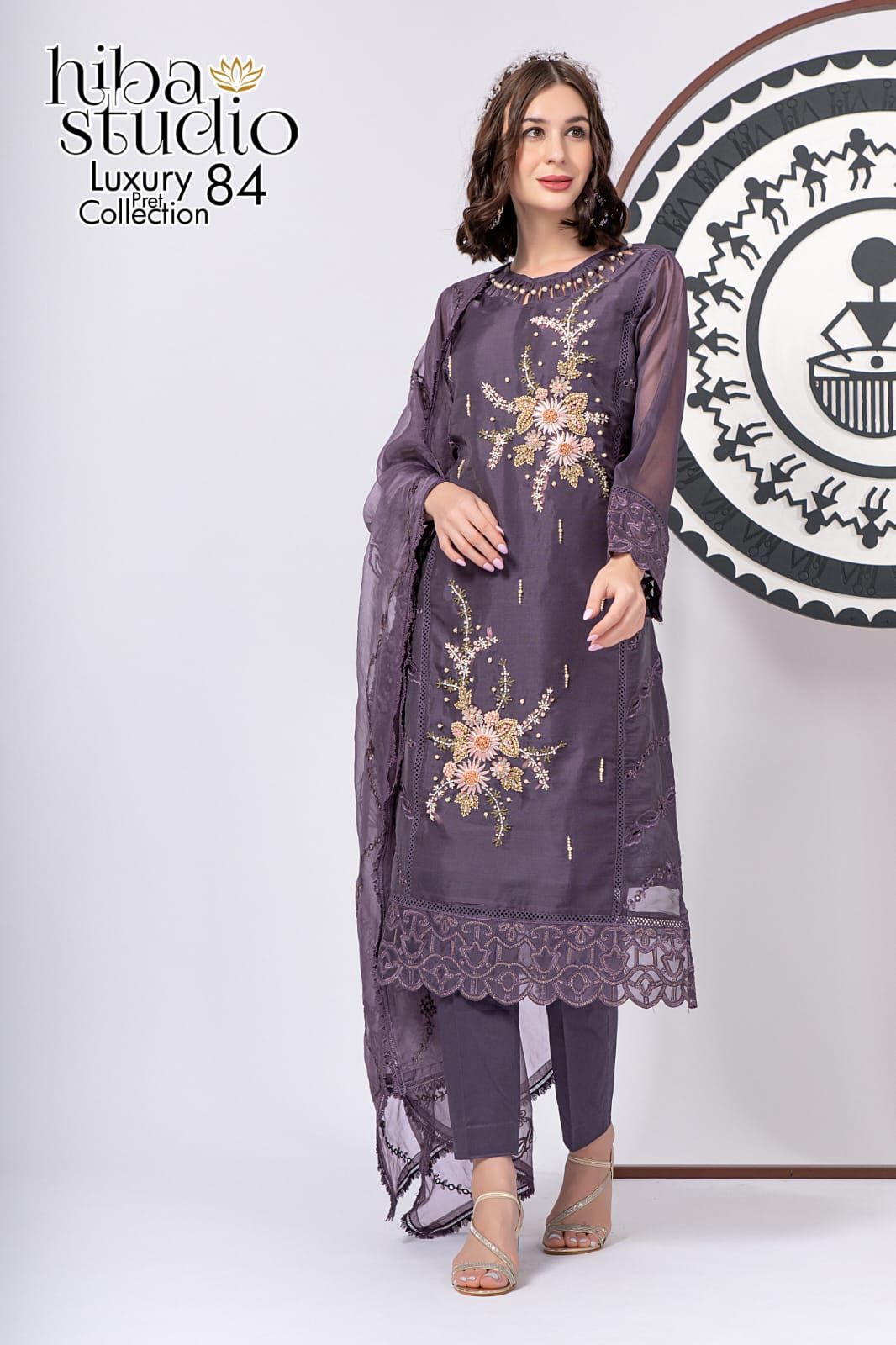 84 Hiba Studio Organza Pakistani Readymade Suits