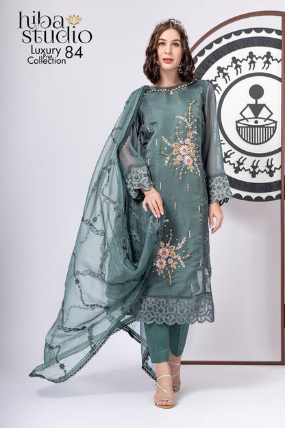 84 Hiba Studio Organza Pakistani Readymade Suits