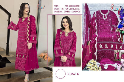 852 Shree Fabs Georgette Pakistani Salwar Suits