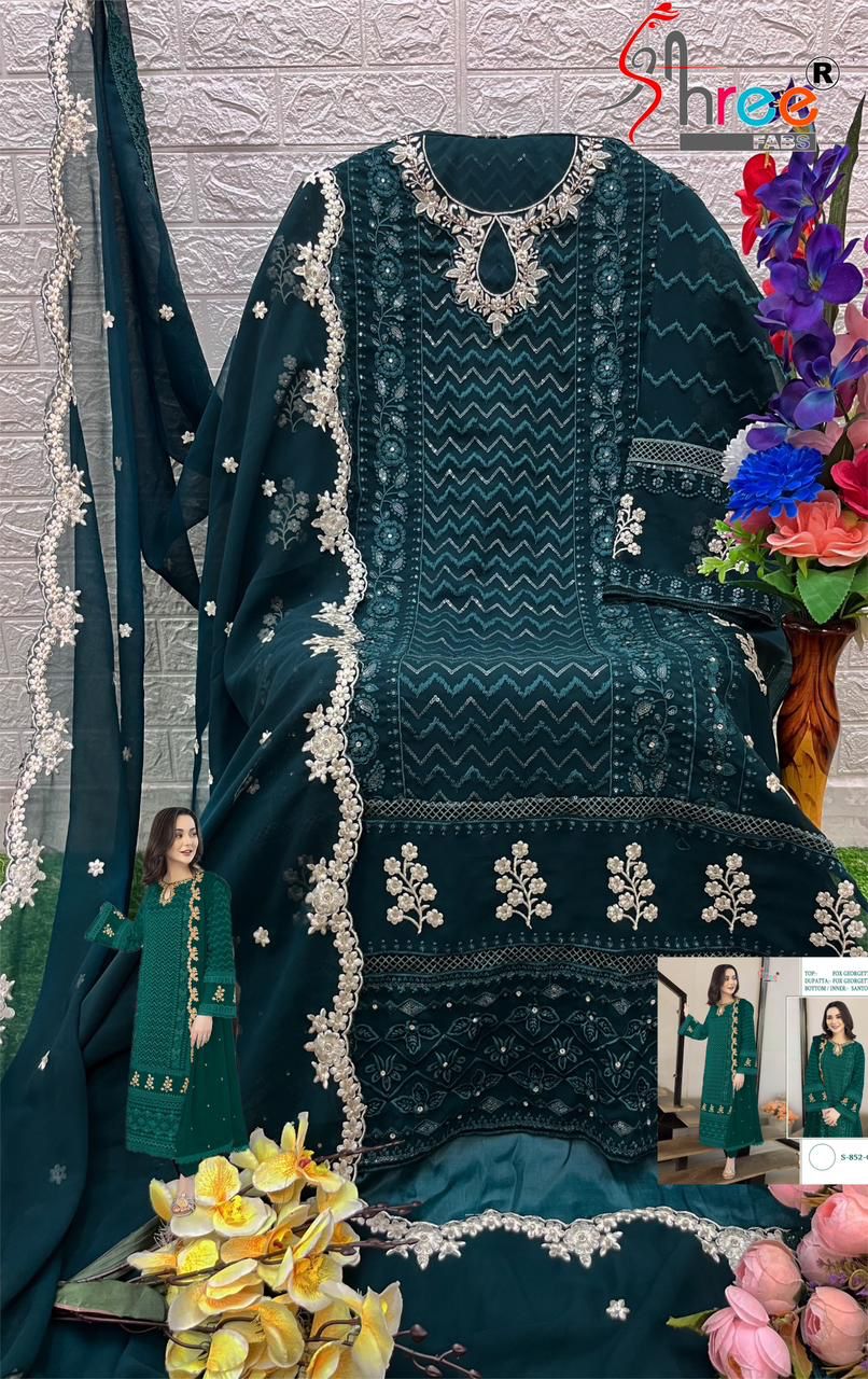 852 Shree Fabs Georgette Pakistani Salwar Suits