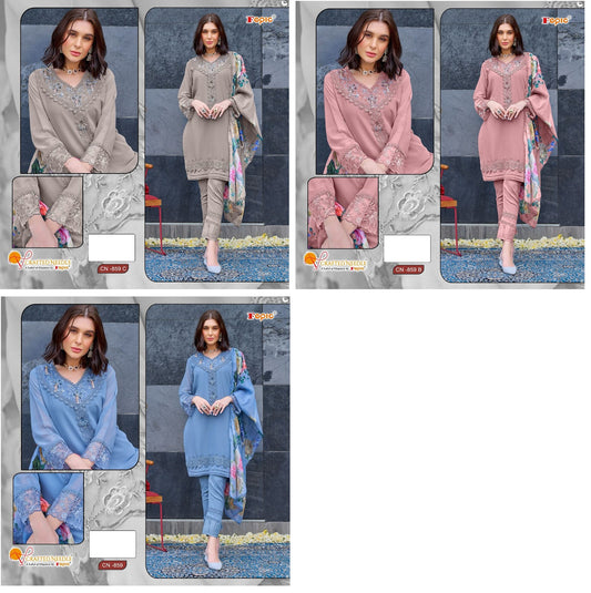 859 Crafted Needle Georgette Pakistani Readymade Suits