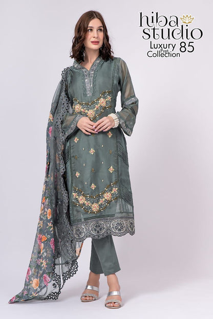 85 Hiba Studio Organza Pakistani Readymade Suits